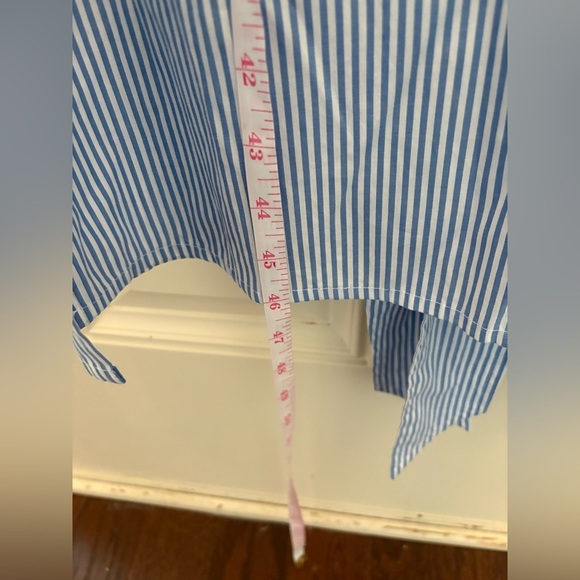 Alex Marie Pinstripe Tie Waist Button Midi Dress Size Small - Picture 8 of 8